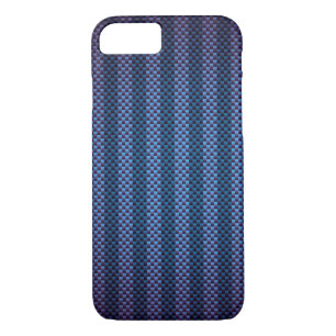 Blue striped carbon fibre patterned Case-Mate iPhone case