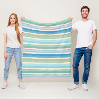 Blue striped Fleece Blanket