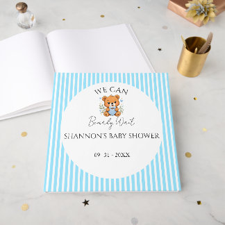Blue Striped Guest Book