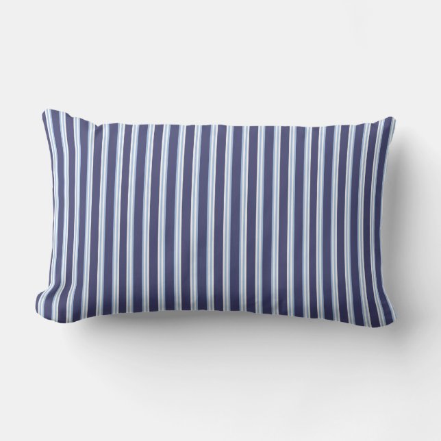 blue striped lumbar cushion (Front)