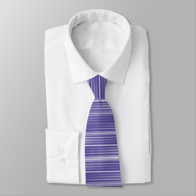 Blue Striped Men's Tie (Tied)