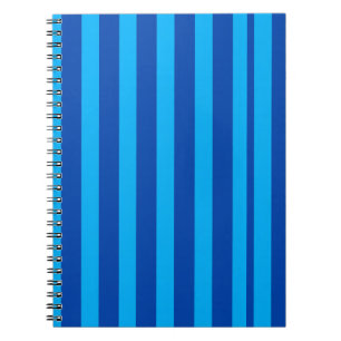 📘 Blue Striped Minimal Desk Gift For Student 🎁 Notebook