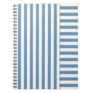 blue striped notebook