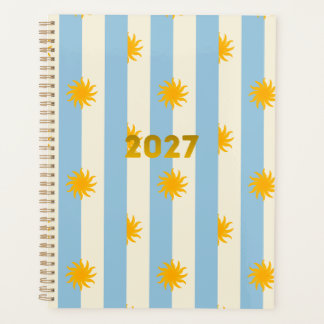 Blue Striped Sunburst 2027 Planner