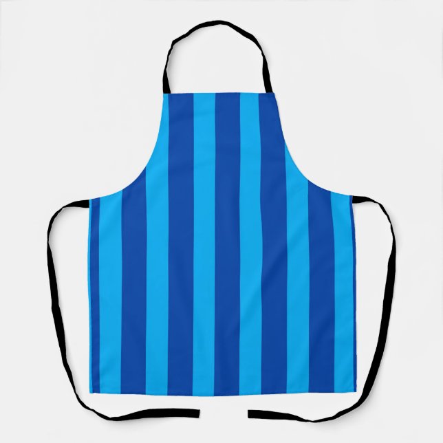 Blue Striped texture Apron (Front)