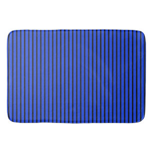 Blue Striped texture Bath Mat