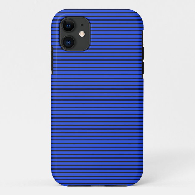 Blue Striped texture Simple Trendy Pattern Design Case-Mate iPhone Case (Back)