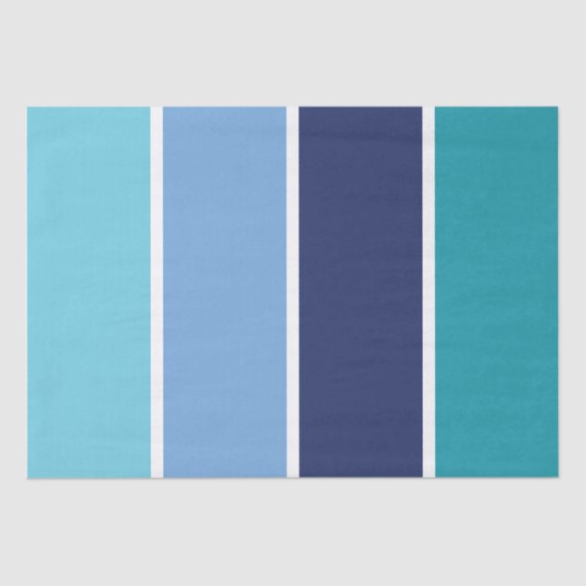 Blue Striped Tissue Paper (Front)