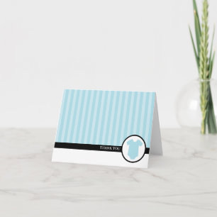 Blue Stripes Baby Shower Thank You Cards