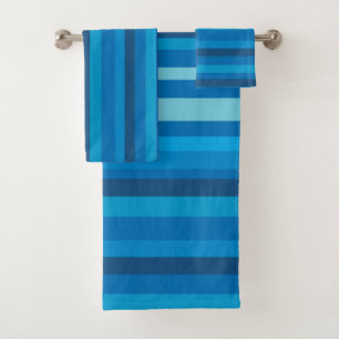 Blue  Stripes  Bathroom Towel Set