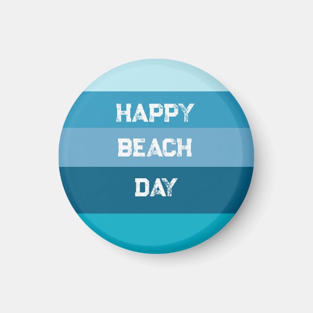 Blue Stripes Birthday Template Magnet (Front)