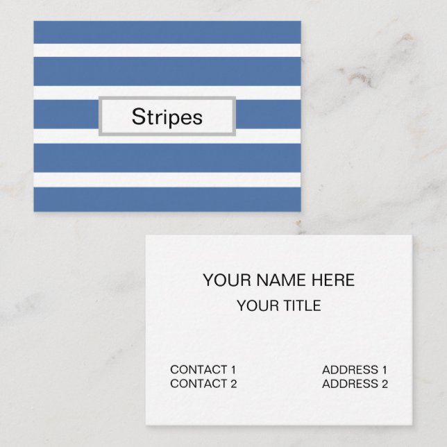 Blue Stripes Business Card (Front/Back)