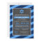 Blue Stripes Chalkboard Bar Mitzvah Invitations