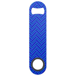 Blue stripes double weave pattern