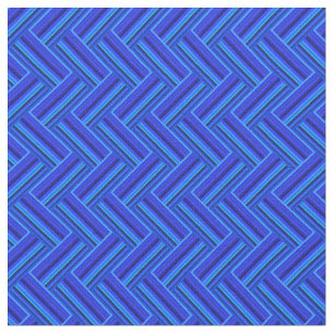 Blue stripes double weave pattern fabric