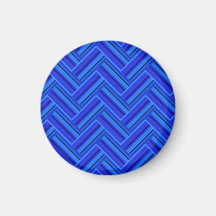 Blue stripes double weave pattern magnet