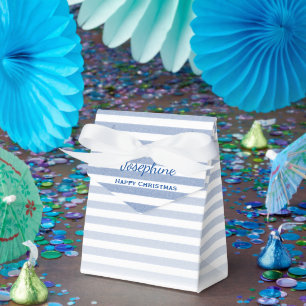 Blue Stripes  Favour Box