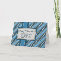 Blue Stripes Godfather Happy Father's Day