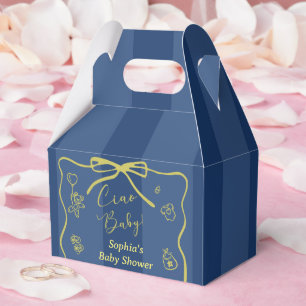 Blue Stripes Italian Themed Ciao Baby Favour Box