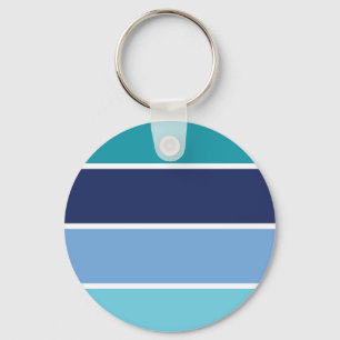 Blue stripes key ring