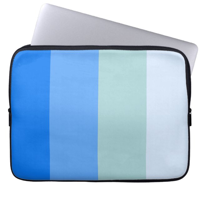 Blue Stripes Laptop Sleeve (Front)