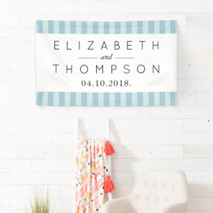 Blue Stripes, Lines, Striped Pattern, Wedding Banner