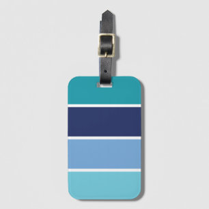Blue Stripes Luggage Tag