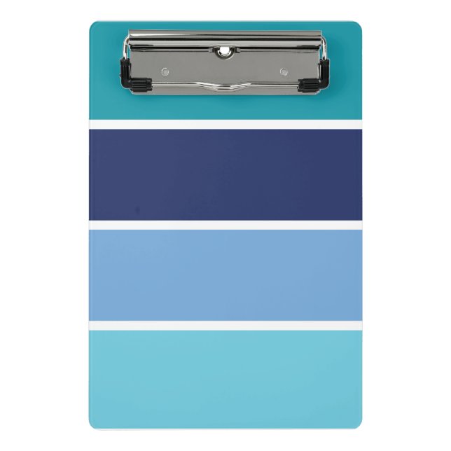 Blue Stripes Mini Clipboard (Front)