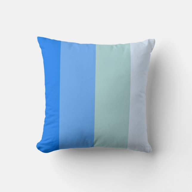 Blue Stripes Pattern Cushion (Front)