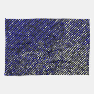 Blue stripes peeling off your colours  tea towel
