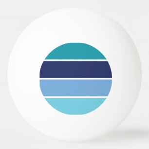 Blue Stripes Ping Pong Ball