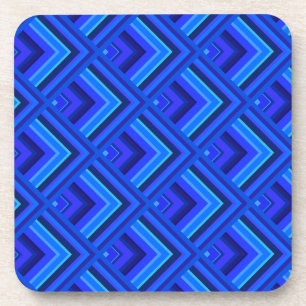 Blue stripes scale pattern coaster