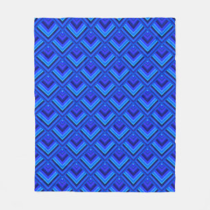 Blue stripes scale pattern fleece blanket