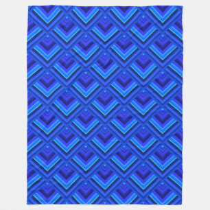 Blue stripes scale pattern fleece blanket