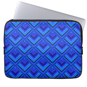 Blue stripes scale pattern laptop sleeve