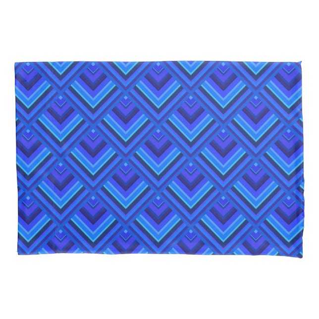 Blue stripes scale pattern pillowcase (Front)