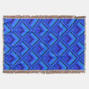 Blue stripes scale pattern throw blanket