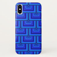 Blue stripes square scales pattern