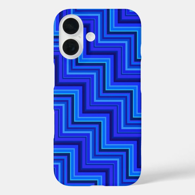 Blue stripes stairs pattern Case-Mate iPhone case (Back)