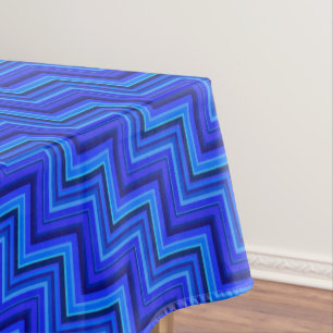Blue stripes stairs pattern tablecloth