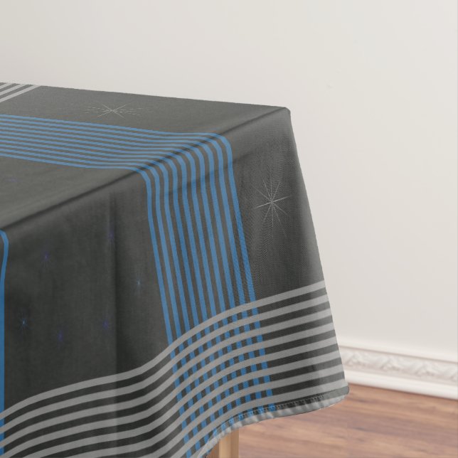 Blue Stripes Tablecloth (In Situ)