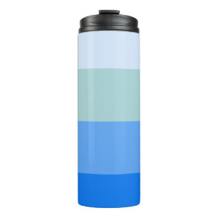Blue Stripes Thermal Tumbler
