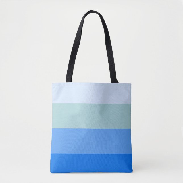 Blue Stripes Tote Bag (Front)