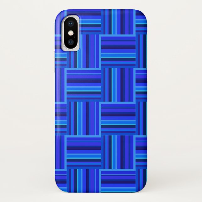 Blue stripes weave pattern Case-Mate iPhone case (Back)