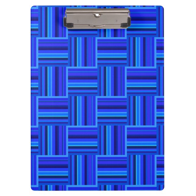 Blue stripes weave pattern clipboard (Front)