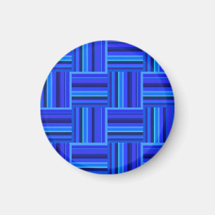 Blue stripes weave pattern magnet