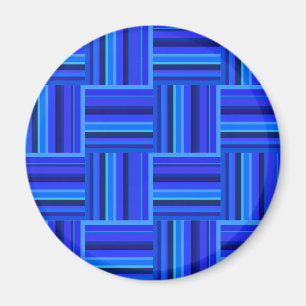Blue stripes weave pattern magnet