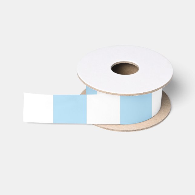 Blue Stripes, White Stripes, Striped Pattern Satin Ribbon (Spool)