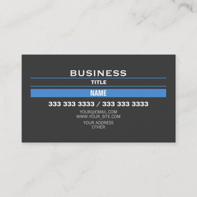 Blue Strips Business Card (Front)