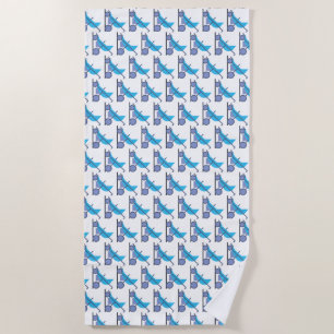 blue stroller beach towel